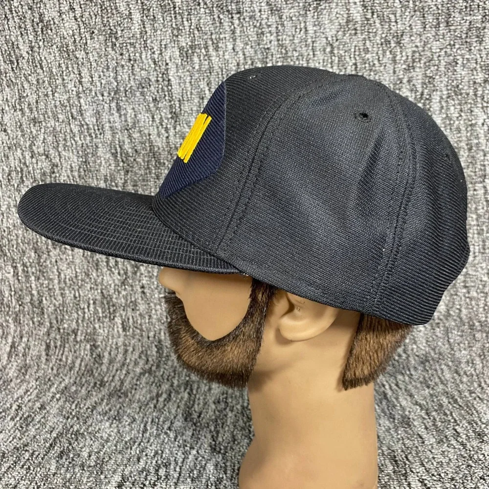 Vtg 80s New Era Pro Model Top Gun Hat DuPont Visor Navy Oval Patch Snapback USA